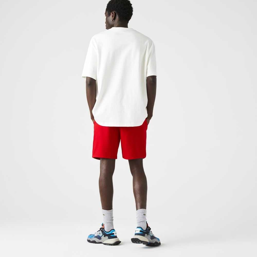 Red Lacoste SPORT Tennis Fleece Shorts | GVPLZX-942