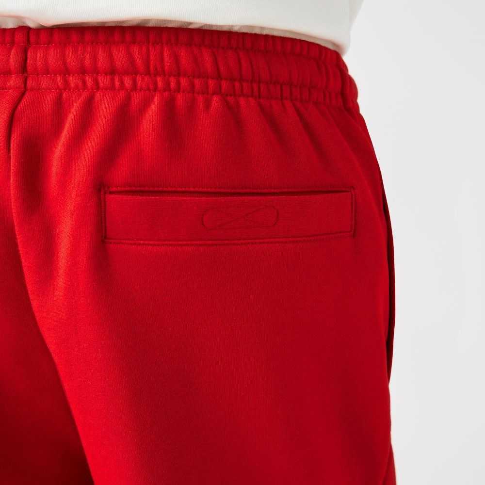 Red Lacoste SPORT Tennis Fleece Shorts | GVPLZX-942