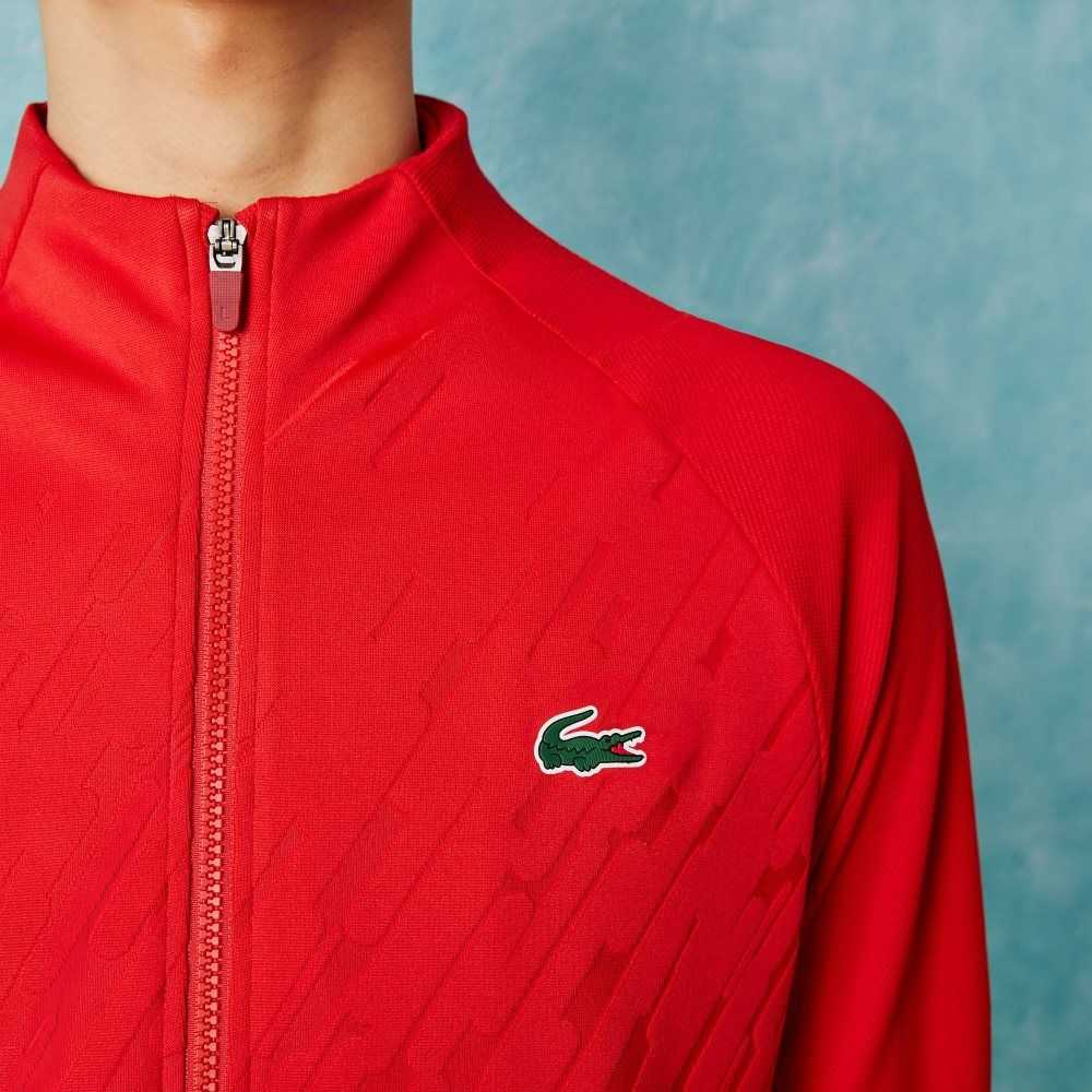 Red Lacoste SPORT x Novak Djokovic Technical Zip Jacket | KFMHRD-806