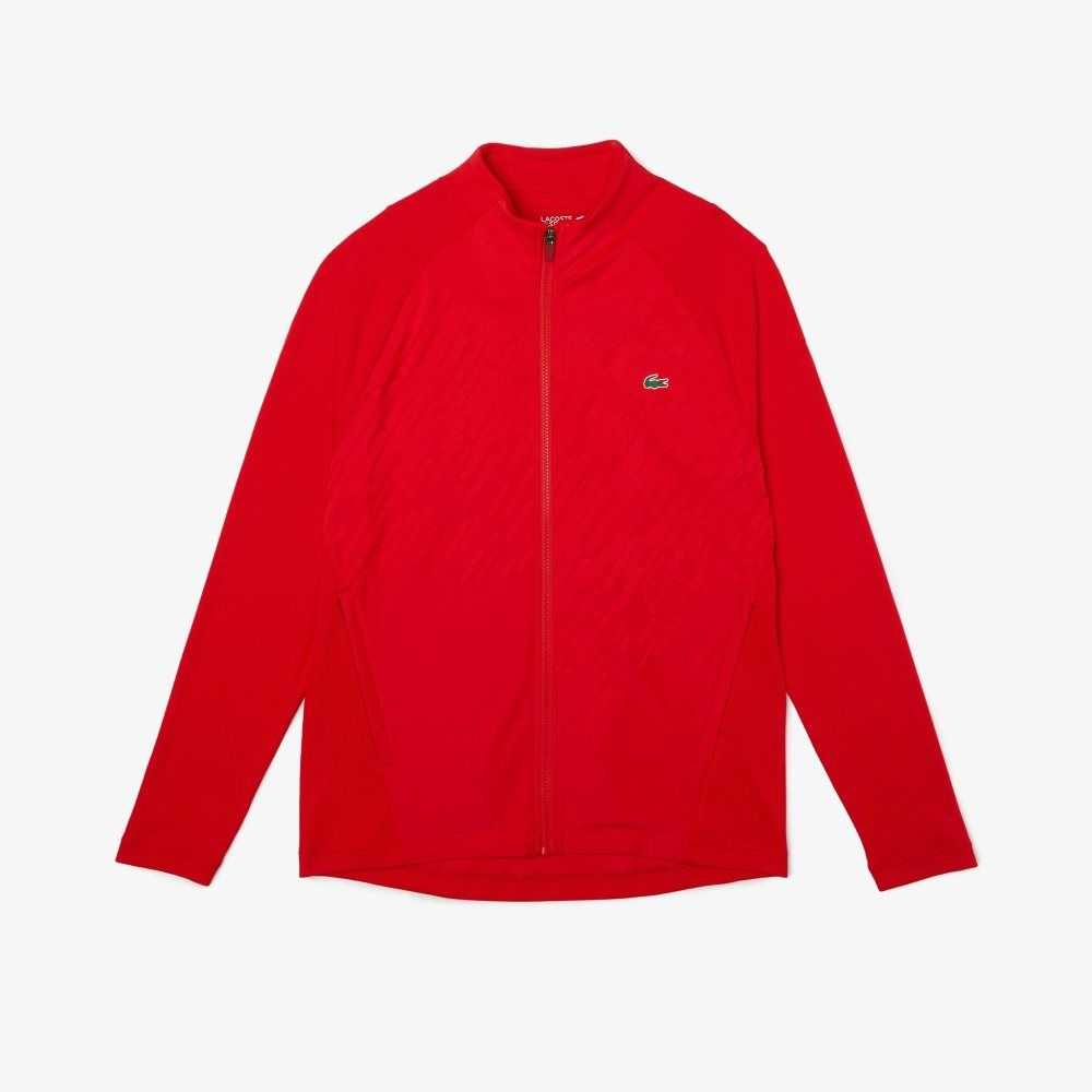 Red Lacoste SPORT x Novak Djokovic Technical Zip Jacket | KFMHRD-806