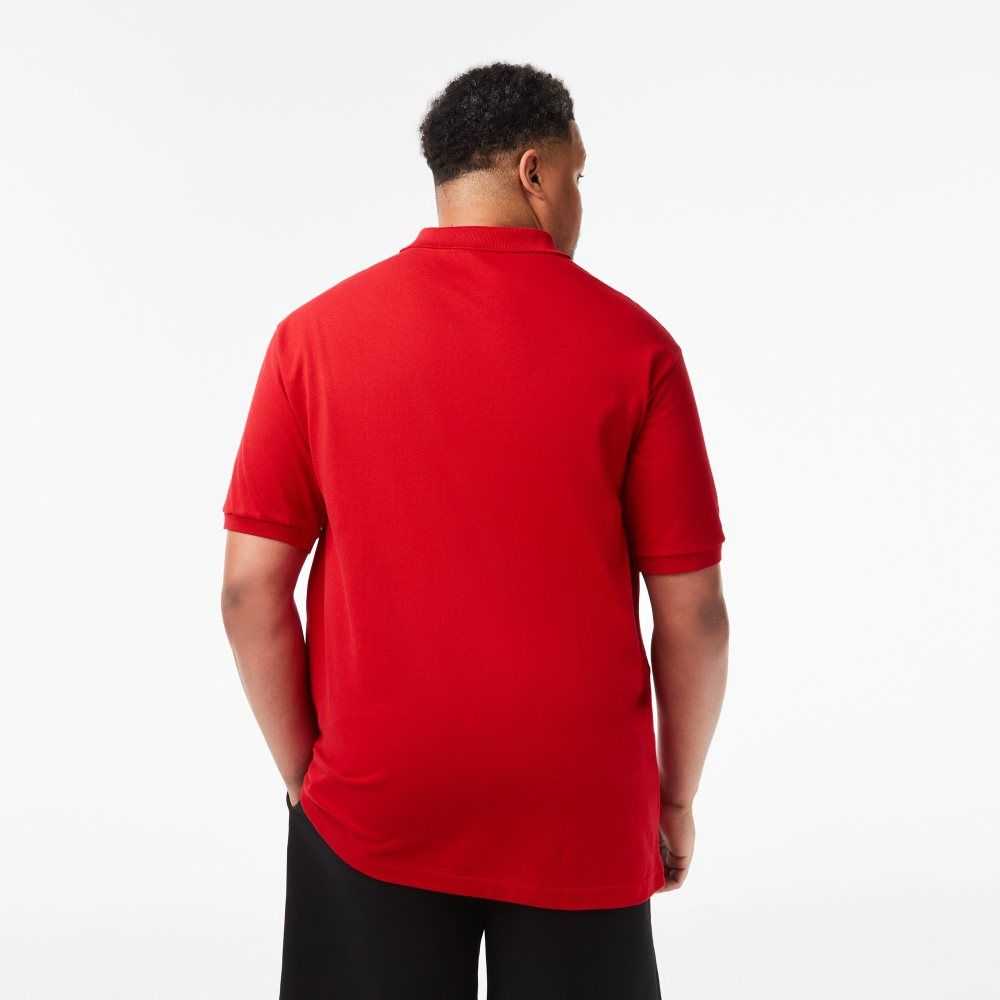 Red Lacoste Tall Fit Cotton Petit Pique Polo | RQTJXD-697