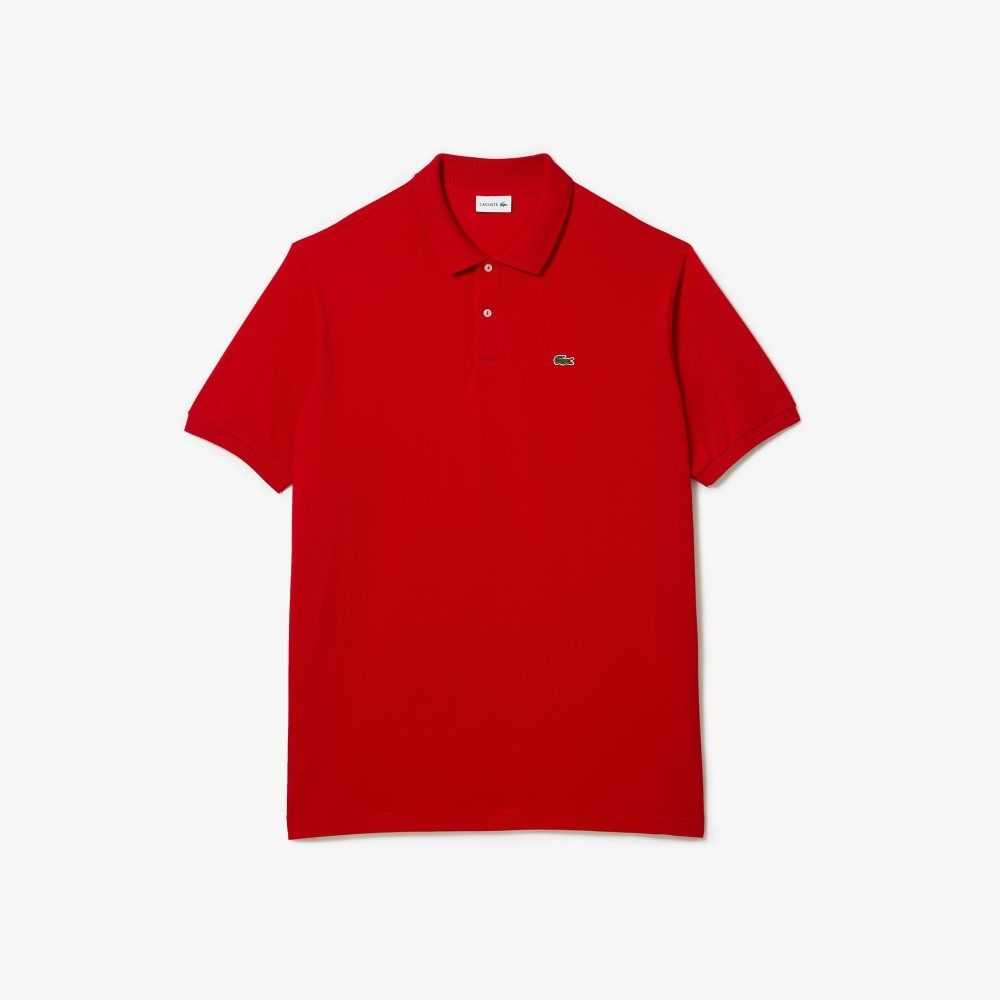 Red Lacoste Tall Fit Cotton Petit Pique Polo | RQTJXD-697