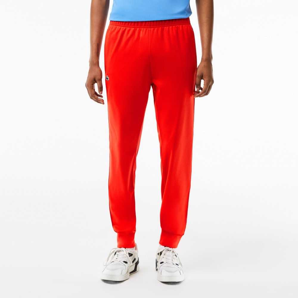 Red Lacoste Tennis Abrasion-Resistant Track Pants | AUWTRP-512