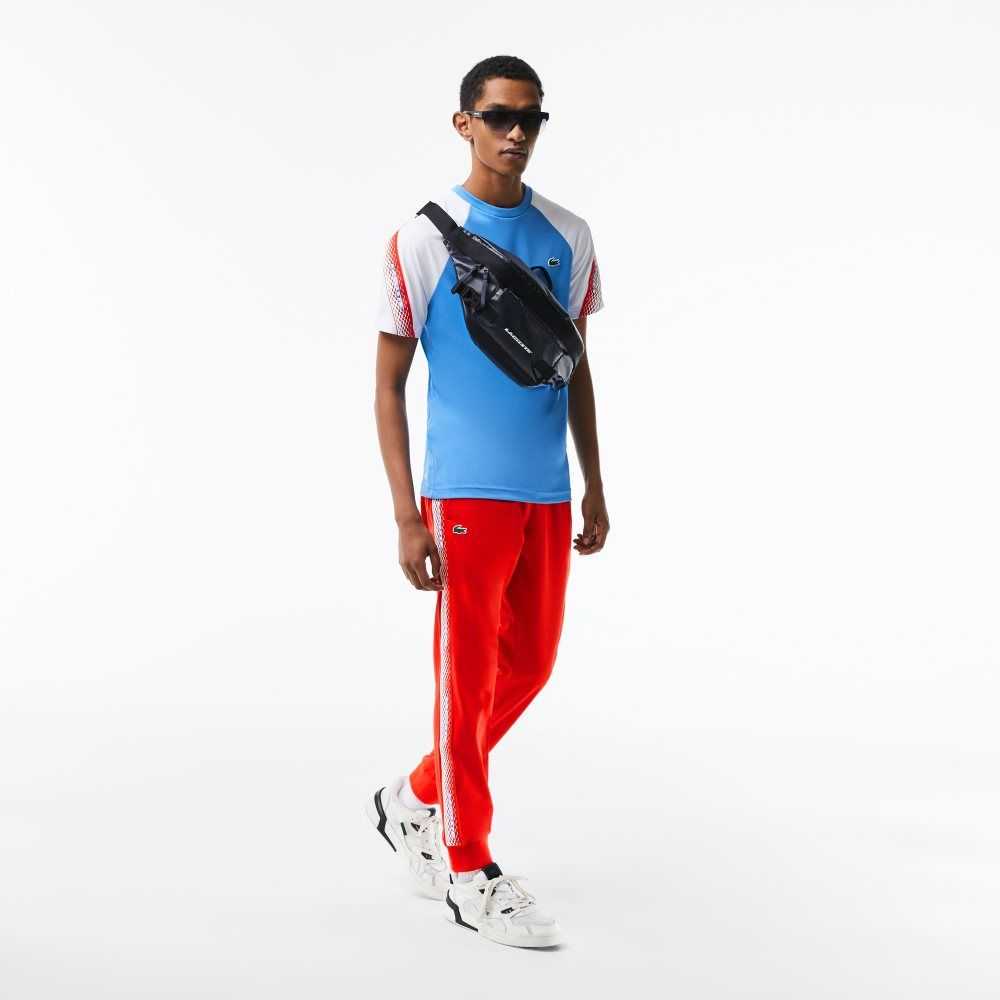 Red Lacoste Tennis Abrasion-Resistant Track Pants | AUWTRP-512