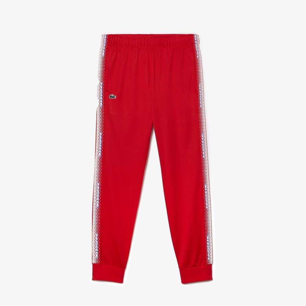 Red Lacoste Tennis Abrasion-Resistant Track Pants | AUWTRP-512