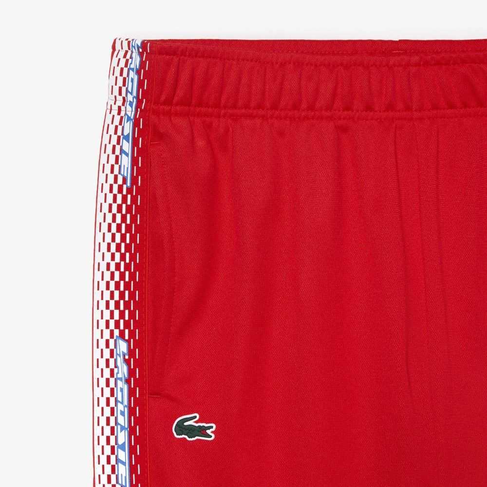 Red Lacoste Tennis Abrasion-Resistant Track Pants | AUWTRP-512