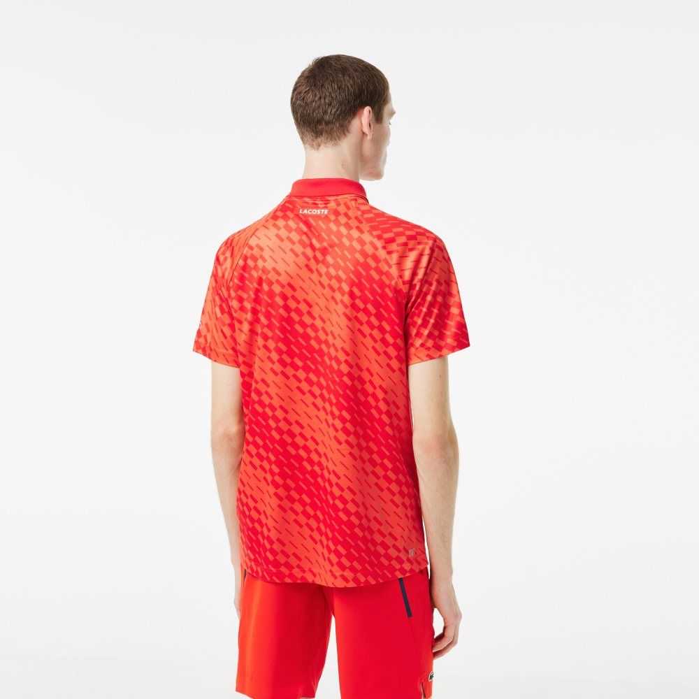 Red / Orange Lacoste Tennis x Novak Djokovic Fan Version Polo | XDGNFQ-608