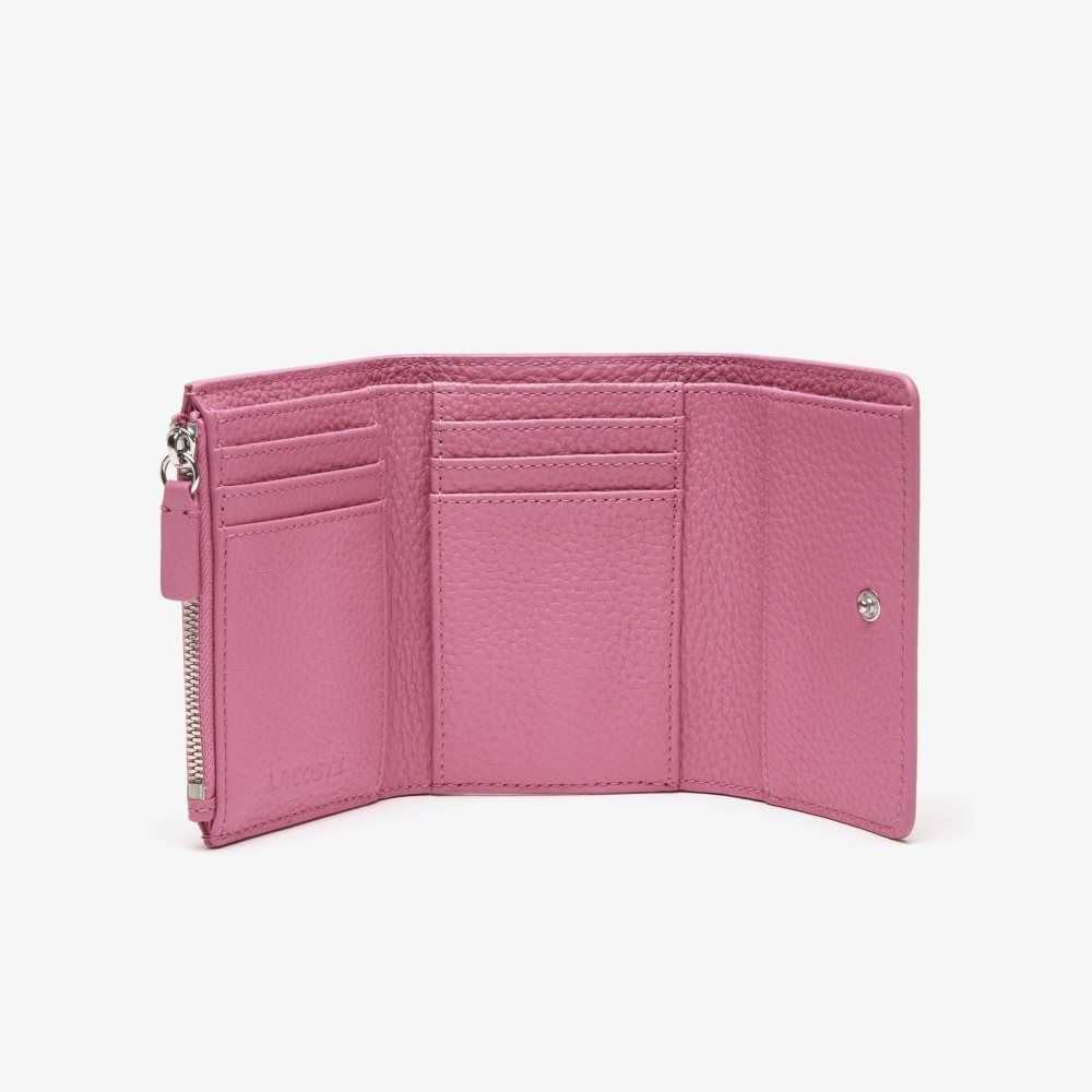 Reseda Lacoste Top Grain Leather Flap Close Wallet | DKTPVG-571