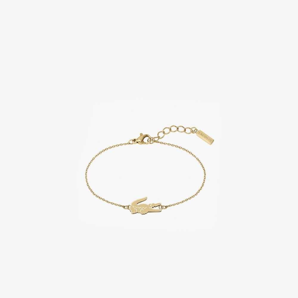 Rose Gold Lacoste Crocodile Bracelet | FHQDTZ-754