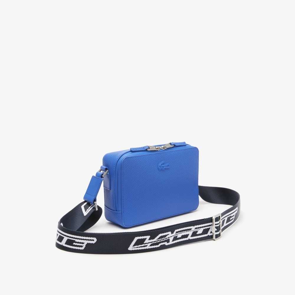 Royaume Bleu Nuit Blanc Lacoste Chantaco Logo Strap Bag | JQVCWT-469