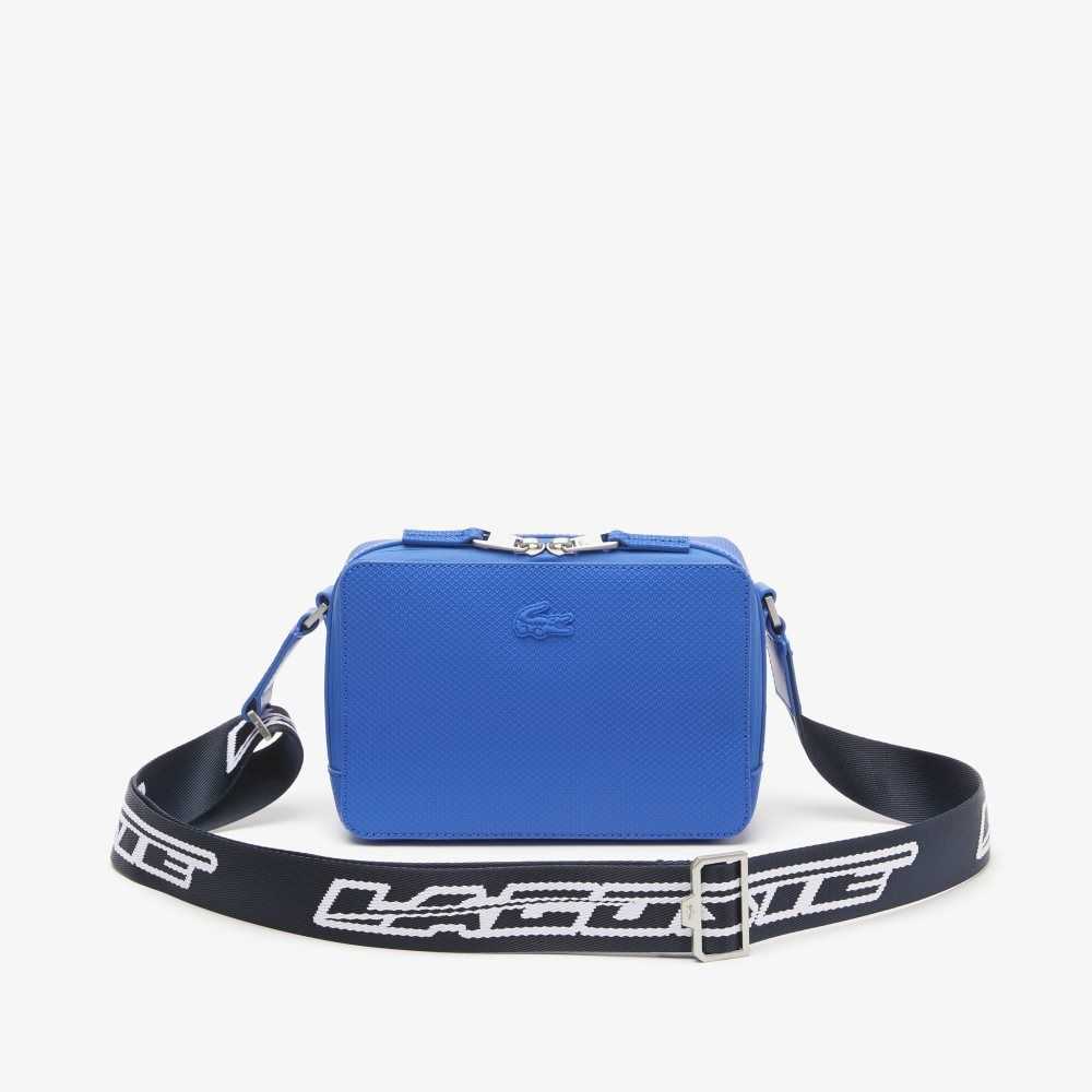 Royaume Bleu Nuit Blanc Lacoste Chantaco Logo Strap Bag | JQVCWT-469