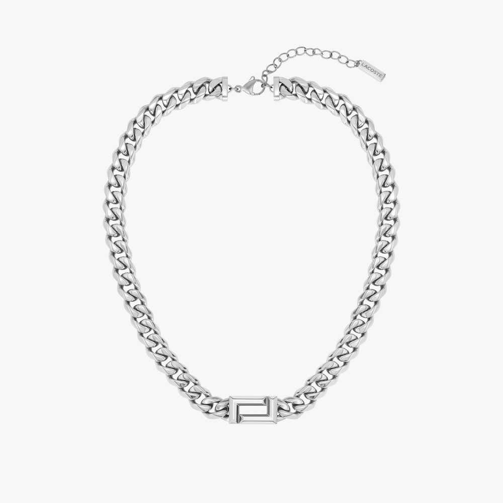 Silver Lacoste Fundament Necklace | PRKMXG-321