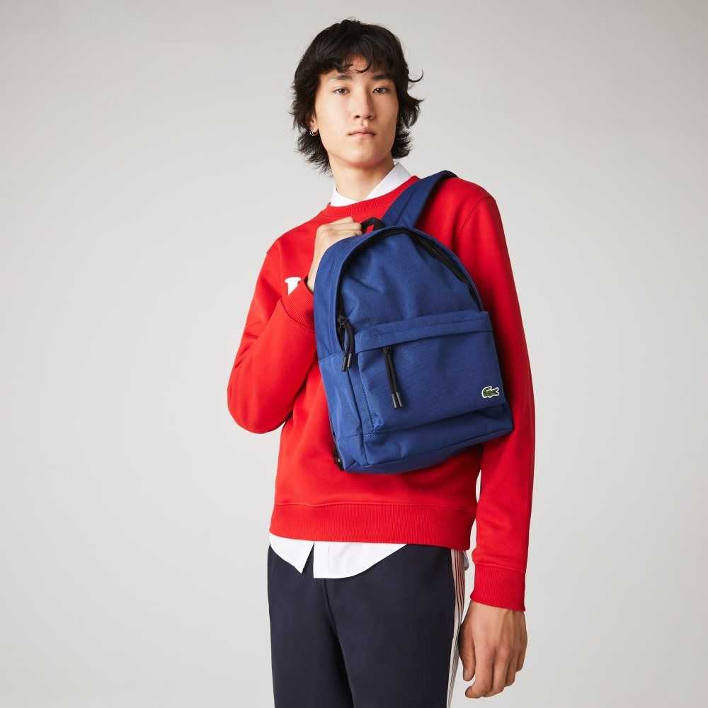 Sphere Noir Lacoste Neocroc Small Canvas Backpack | NEUVOC-017