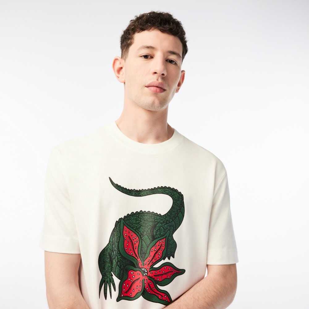 Stranger Things Lacoste x Netflix Organic Cotton T-Shirt | WBLYOD-950