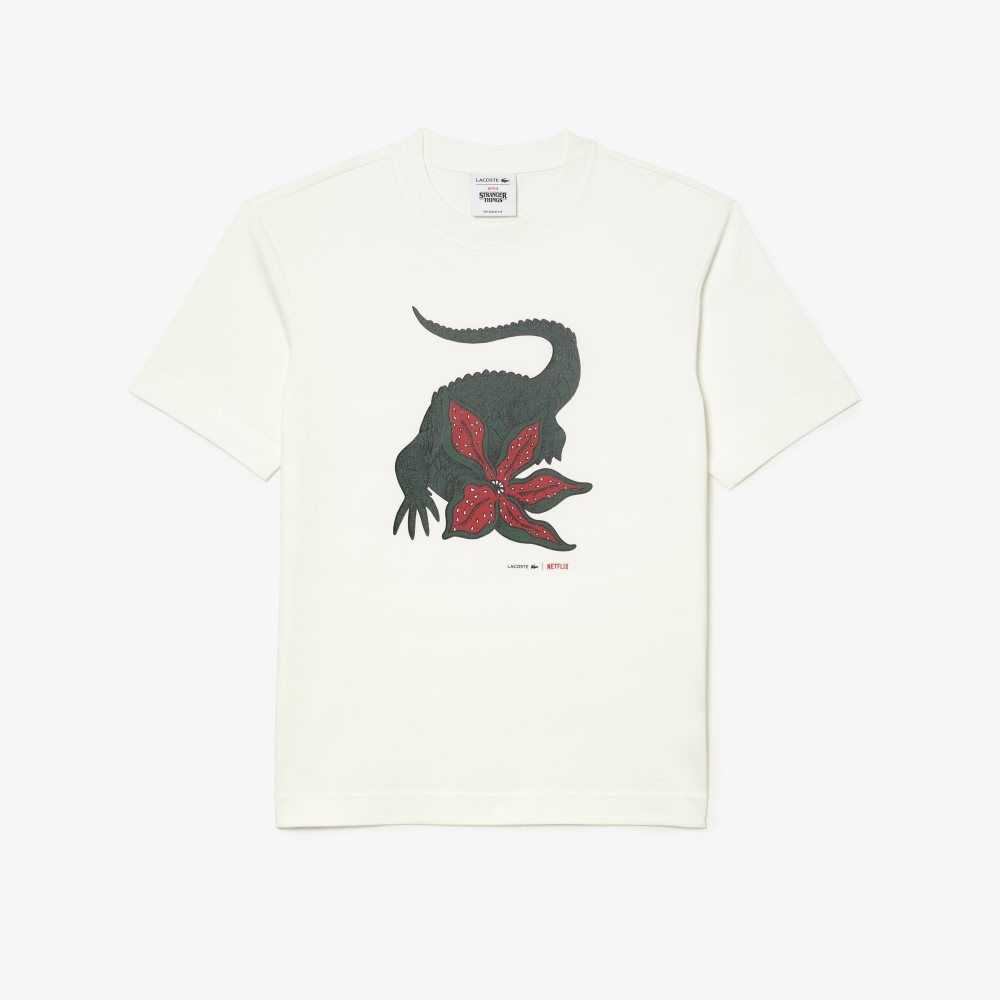 Stranger Things Lacoste x Netflix Organic Cotton T-Shirt | WBLYOD-950