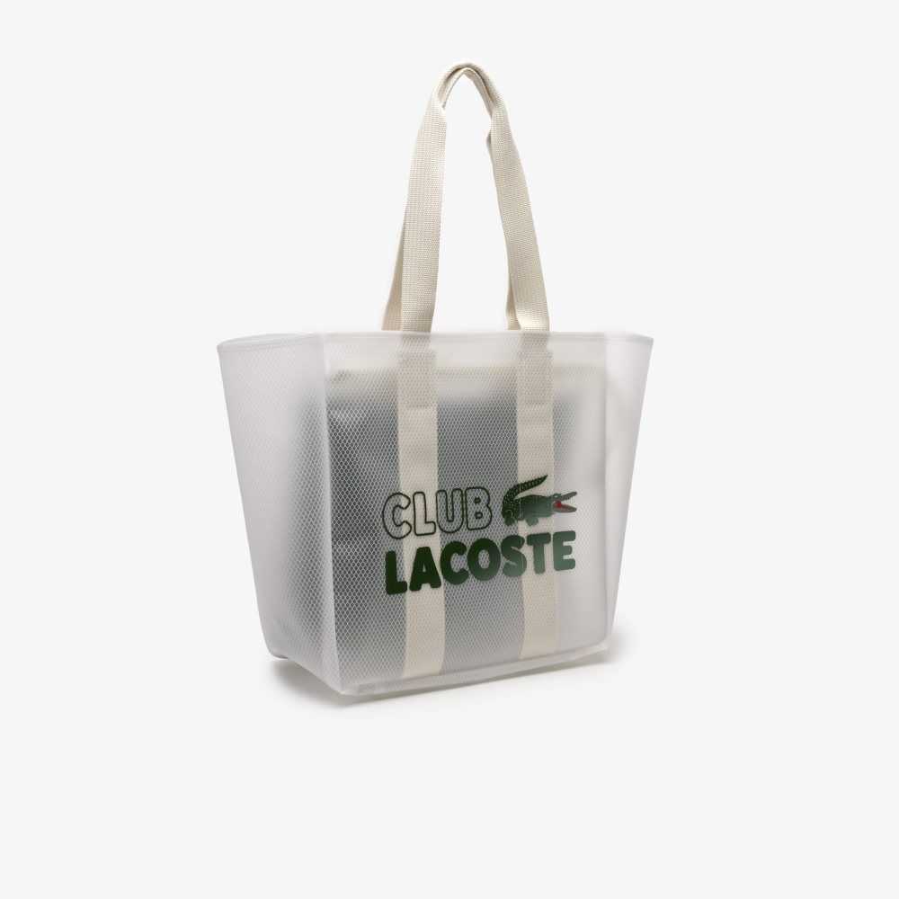 Transparent Blc Estragon Lacoste Transparent Tote | IOFRPY-642