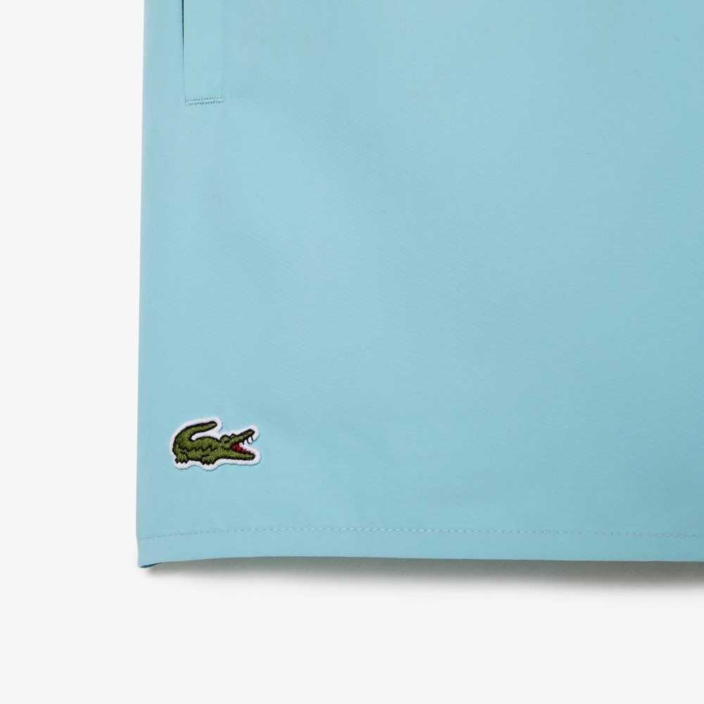 Turquoise / Green Lacoste Light Quick-Dry Swim Shorts | NLFPRK-504