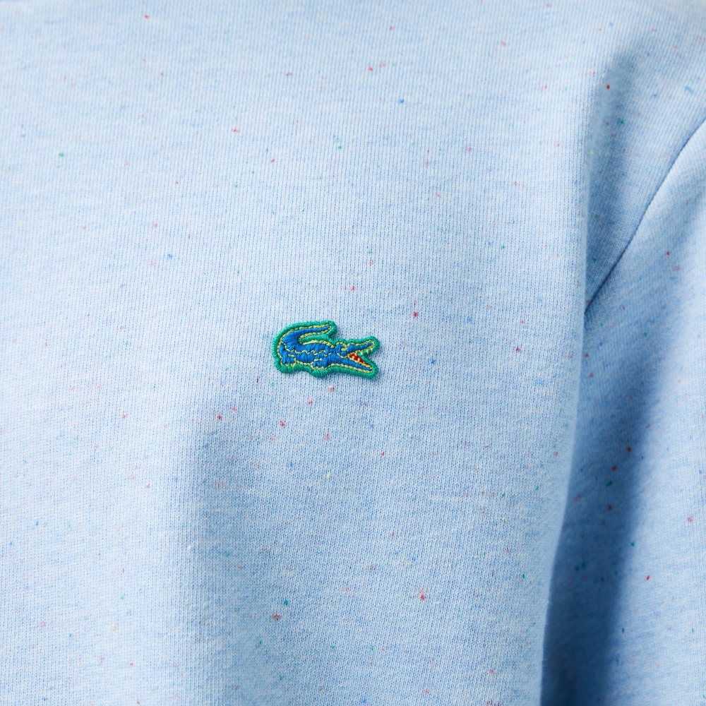 Turquoise Lacoste Classic Fit Speckled Print Fleece Sweatshirt | LANFMQ-632