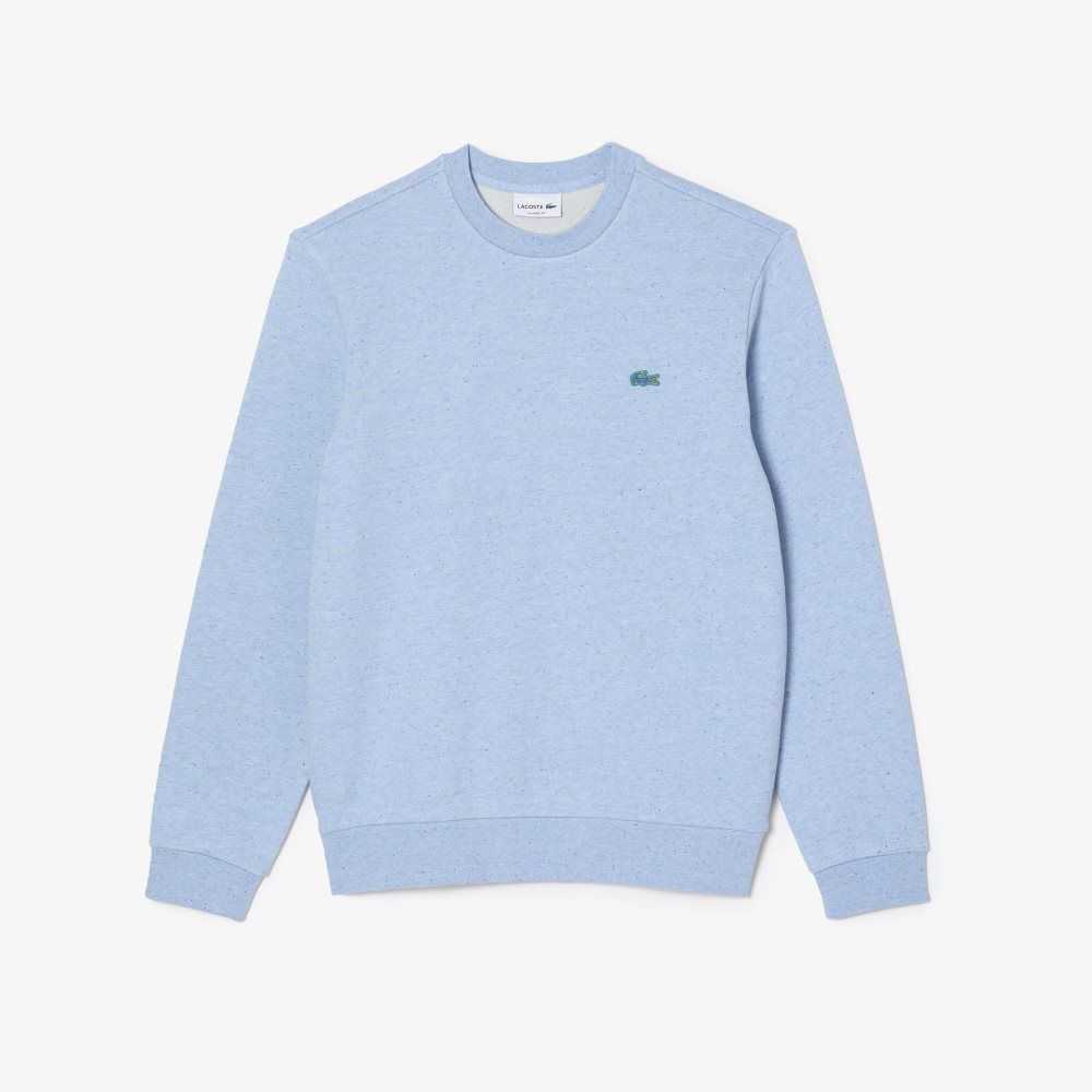 Turquoise Lacoste Classic Fit Speckled Print Fleece Sweatshirt | LANFMQ-632