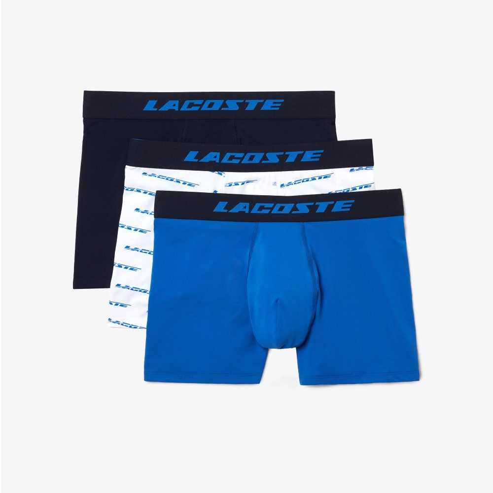 U6i Lacoste 3-Pack Microfiber Print Trunks | ANOSJW-514