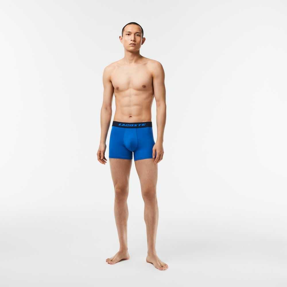 U6i Lacoste 3-Pack Microfiber Print Trunks | ANOSJW-514