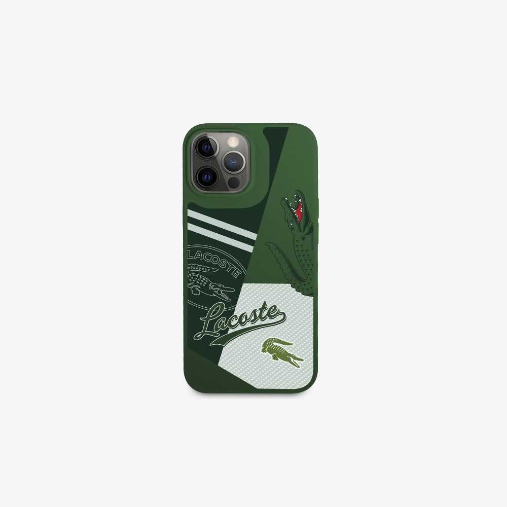 Vert 132 Lacoste Patchwork Print iPhone 14 Pro Case | DFINQC-468