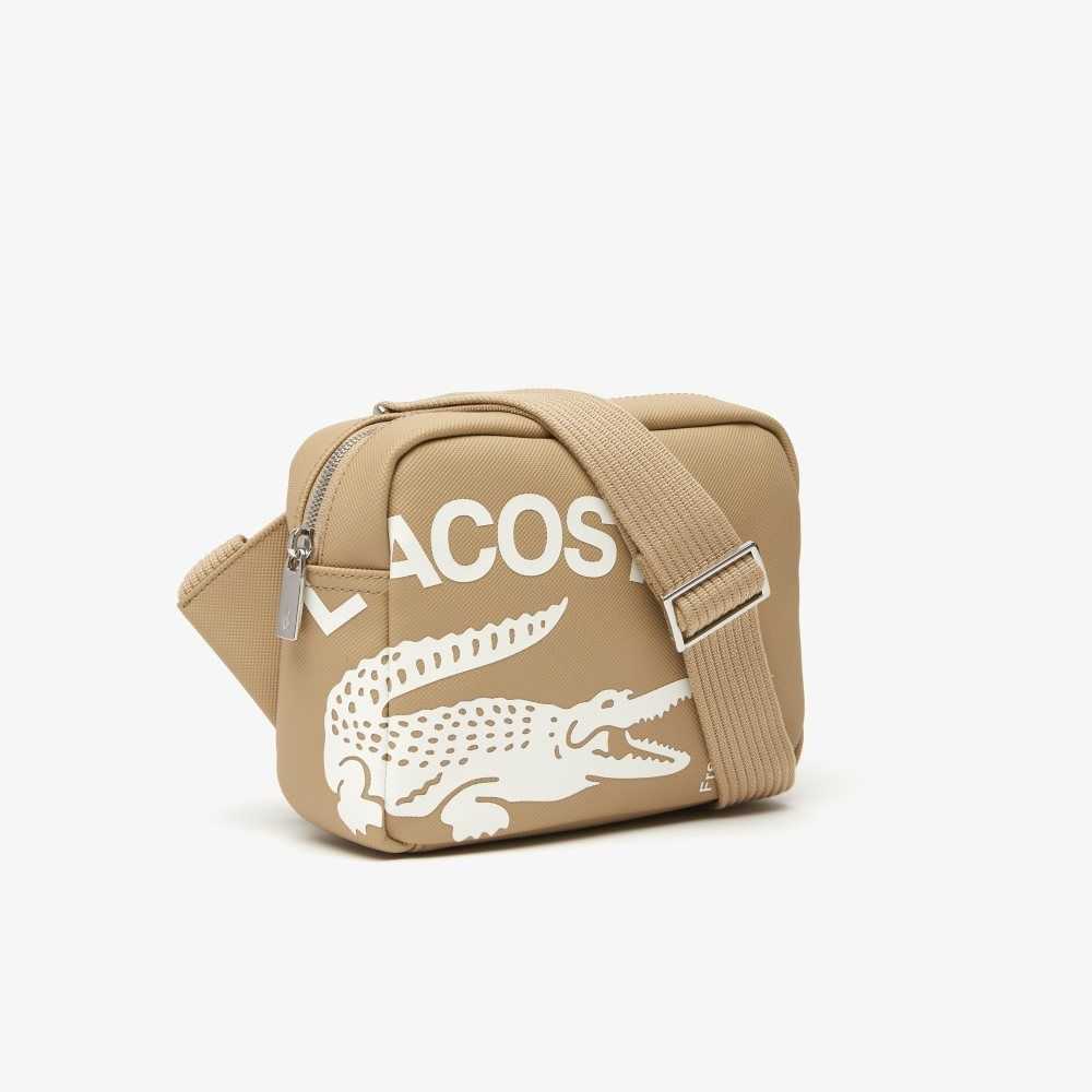 Viennois Farine Lacoste Contrast Branded Rectangular Reporter Bag | JRAZMF-653