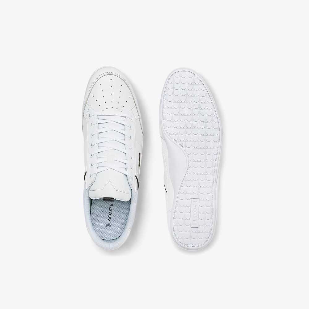 White/Black Lacoste Chaymon Leather Sneakers | TLZBDY-341