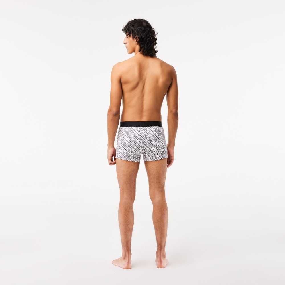 White / Black Lacoste x Netflix Branded Trunks | VIRUNG-720