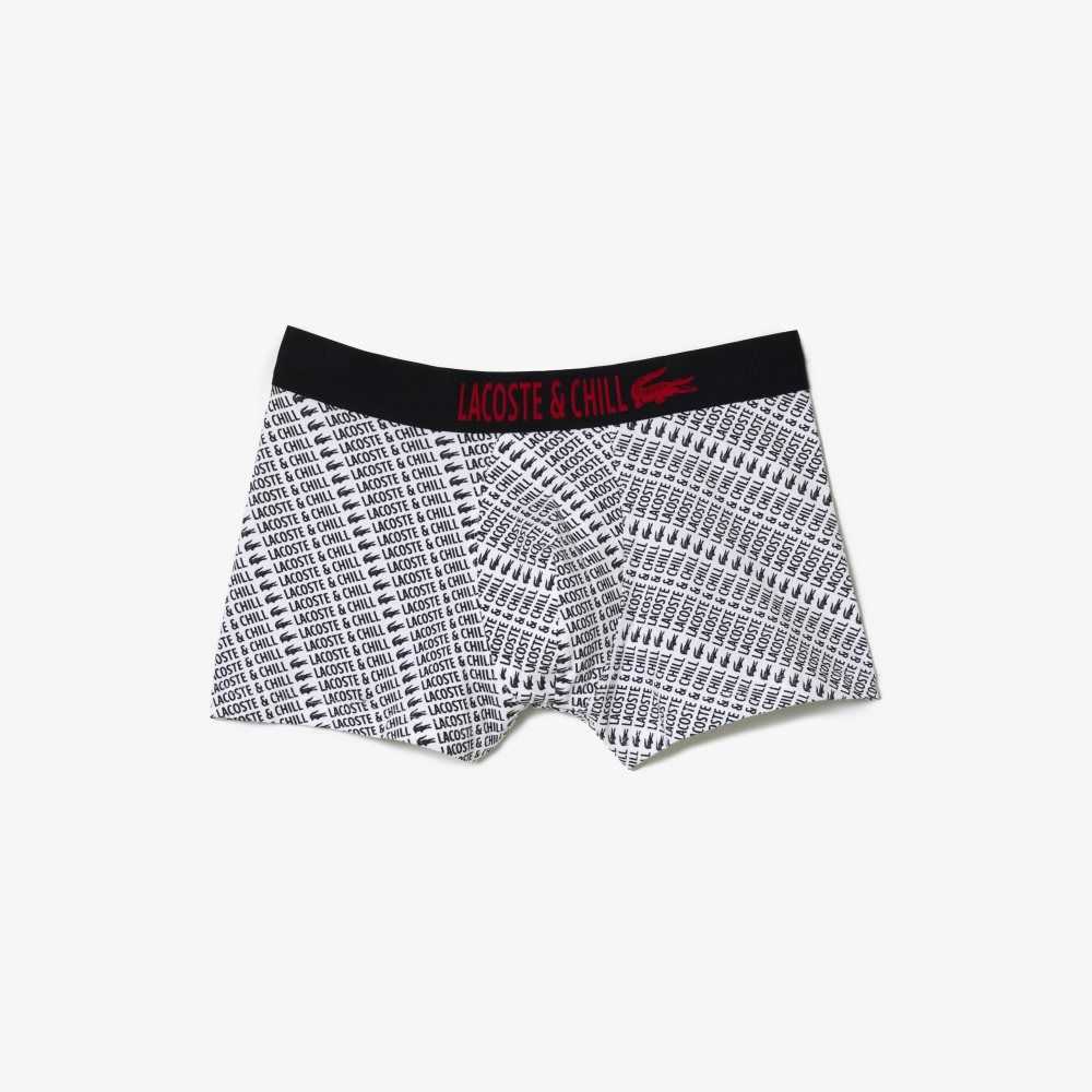 White / Black Lacoste x Netflix Branded Trunks | VIRUNG-720