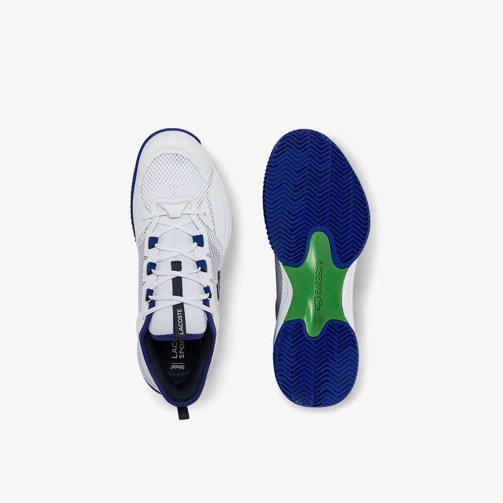 White/Blue Lacoste AG-LT21 Tennis Shoes | LVXFHY-143