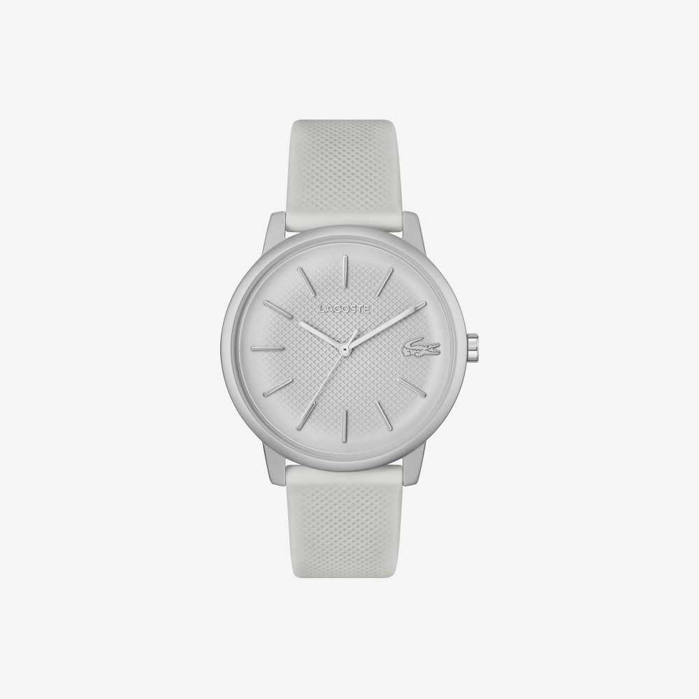 White Lacoste 12.12 Move 3 Hands Watch | SMTVAX-076