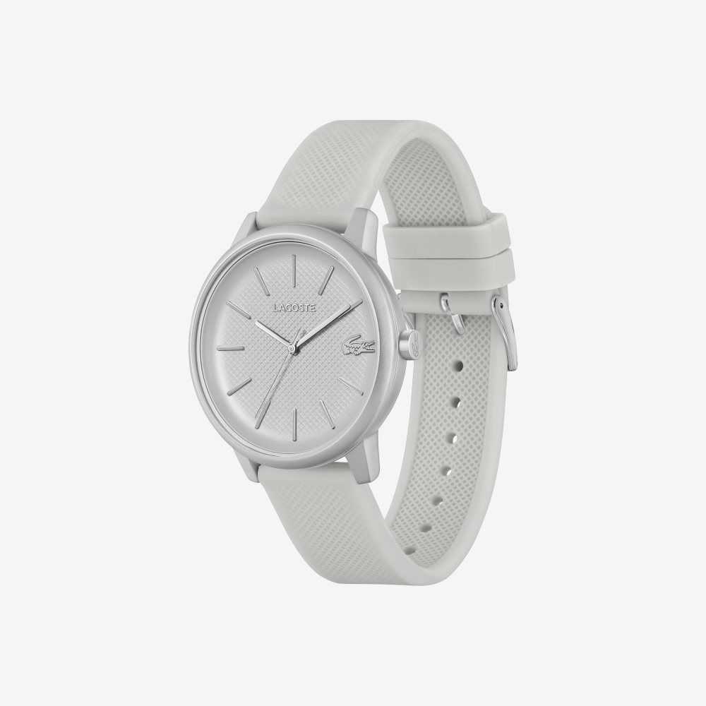 White Lacoste 12.12 Move 3 Hands Watch | SMTVAX-076