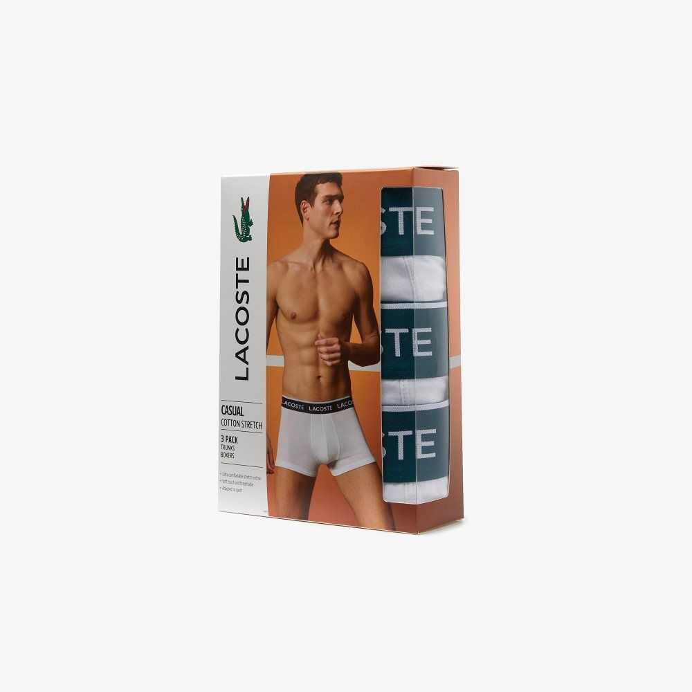 White Lacoste Casual Boxer Brief 3-Pack | RAOGWI-875