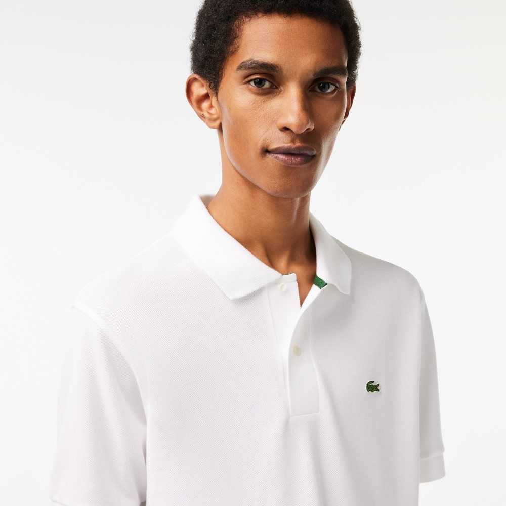 White Lacoste Classic Fit Heavy Cotton Pique L.12.21 Polo | GUEDYX-679