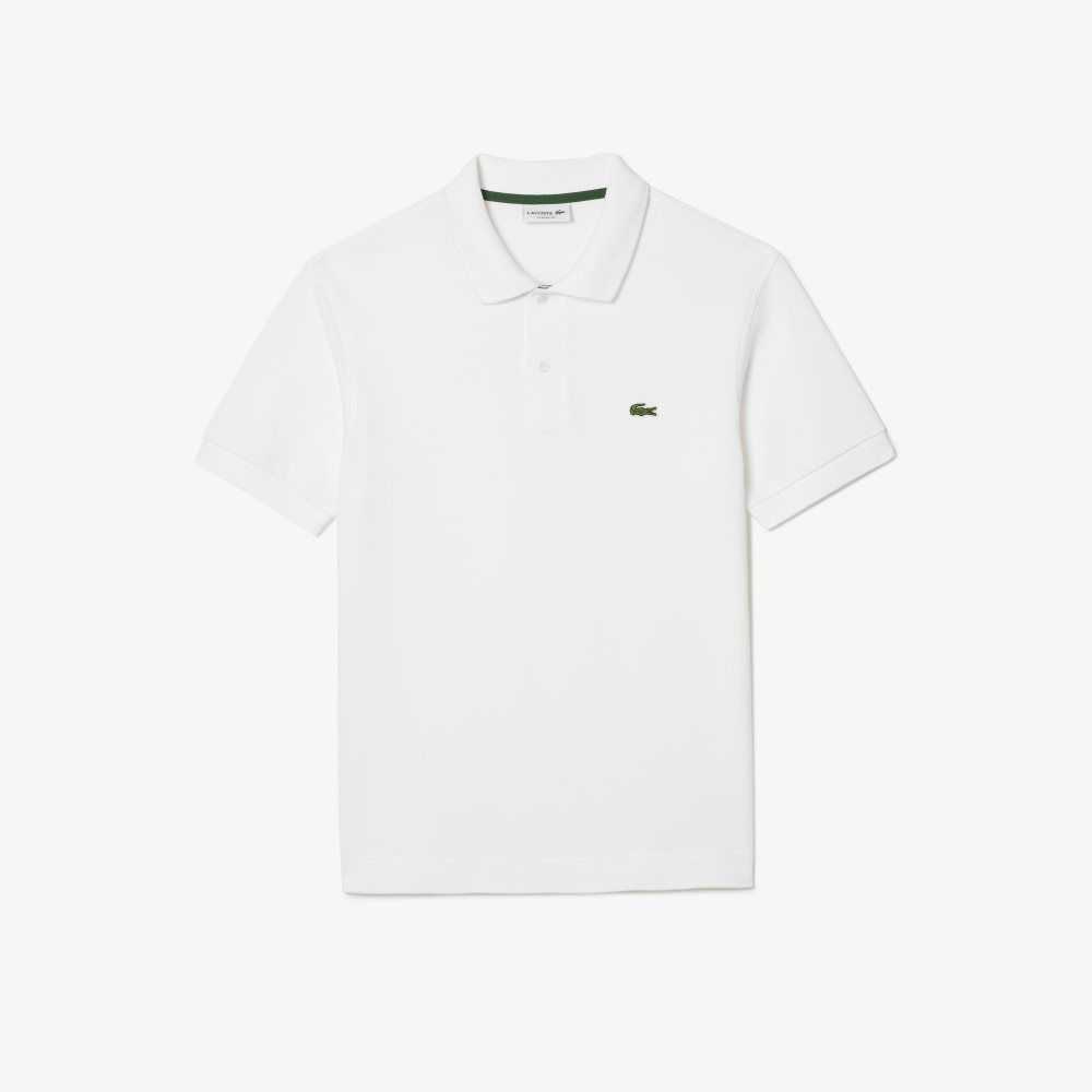 White Lacoste Classic Fit Heavy Cotton Pique L.12.21 Polo | GUEDYX-679