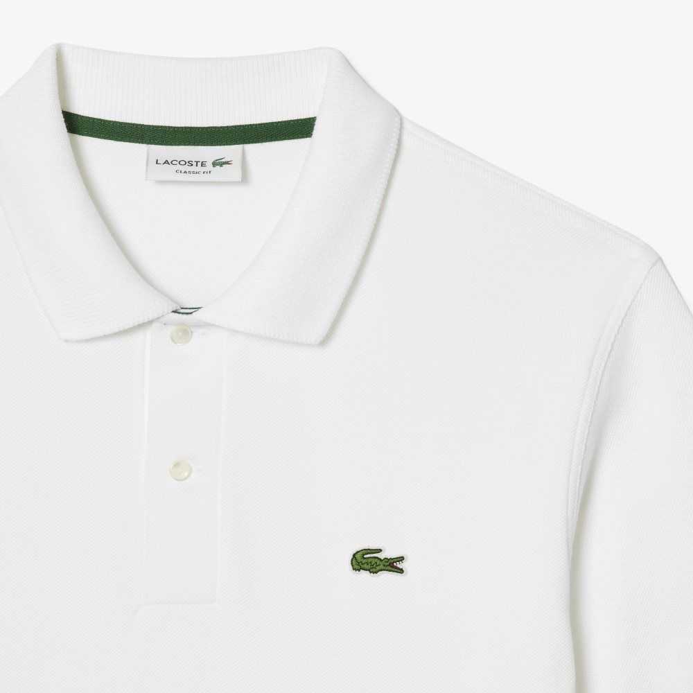 White Lacoste Classic Fit Heavy Cotton Pique L.12.21 Polo | GUEDYX-679