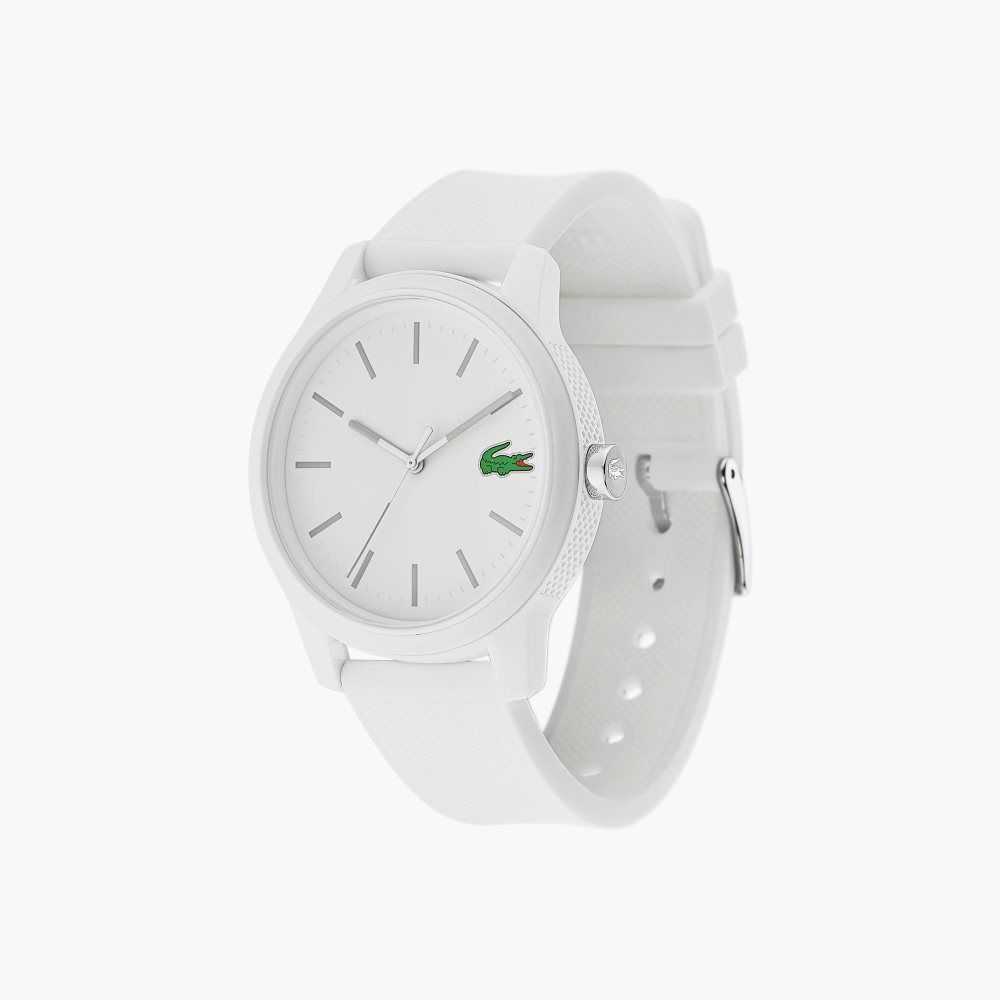 White Lacoste L.12.12 White Silicone Strap Watch | OCKZVI-246