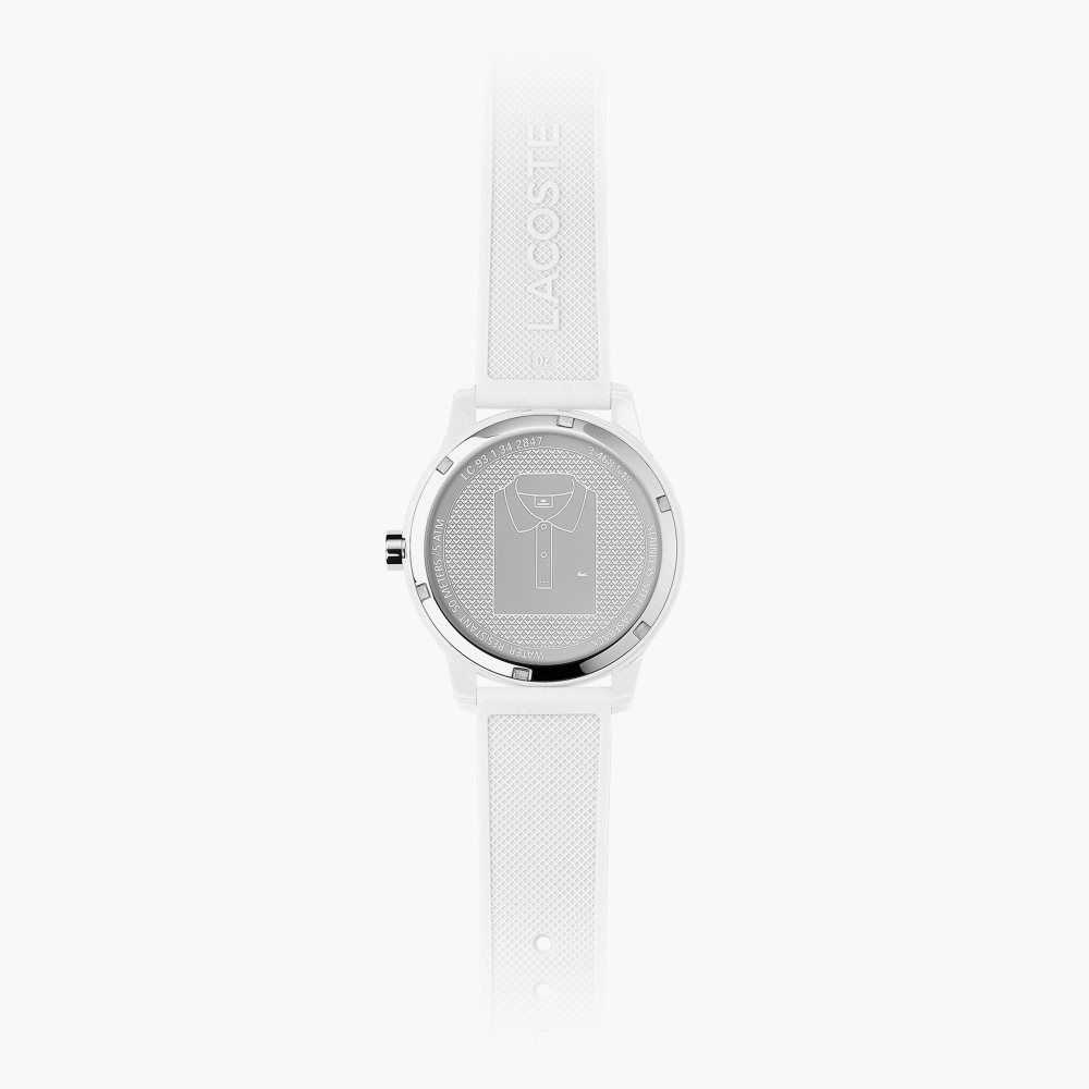 White Lacoste L.12.12 White Silicone Strap Watch | OCKZVI-246