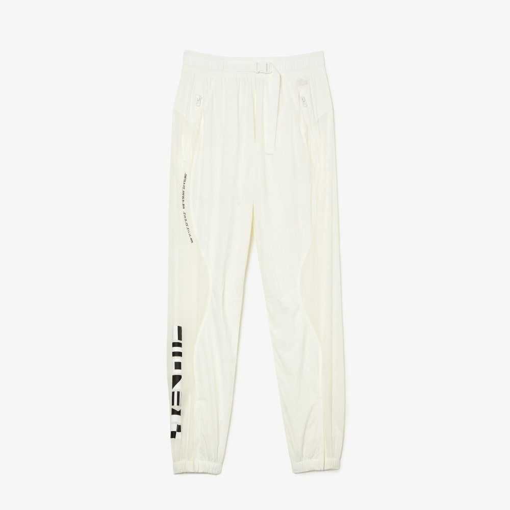 White Lacoste Nautical Print Trackpants | ZQDLXW-094