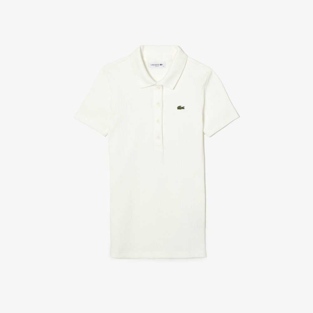 White Lacoste Organic Cotton Polo Shirt | LEUMTP-230