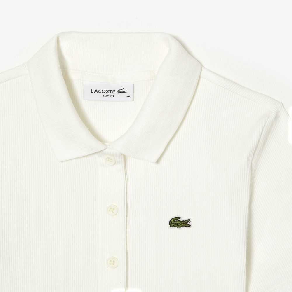 White Lacoste Organic Cotton Polo Shirt | LEUMTP-230