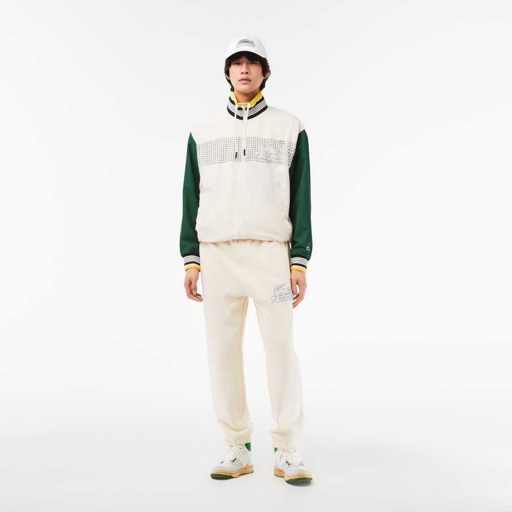 White Lacoste Organic Cotton Track Pants | NWDYOI-458