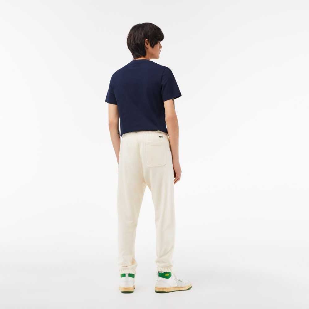 White Lacoste Organic Cotton Track Pants | NWDYOI-458