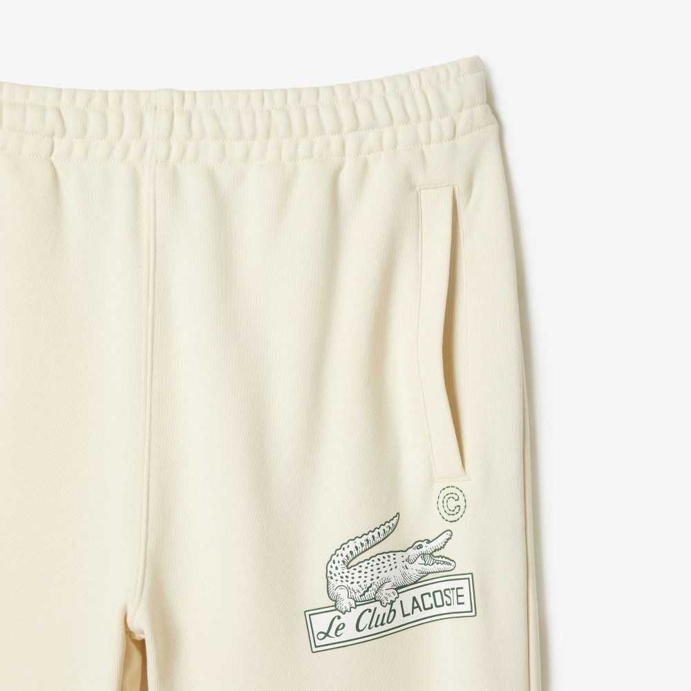 White Lacoste Organic Cotton Track Pants | NWDYOI-458