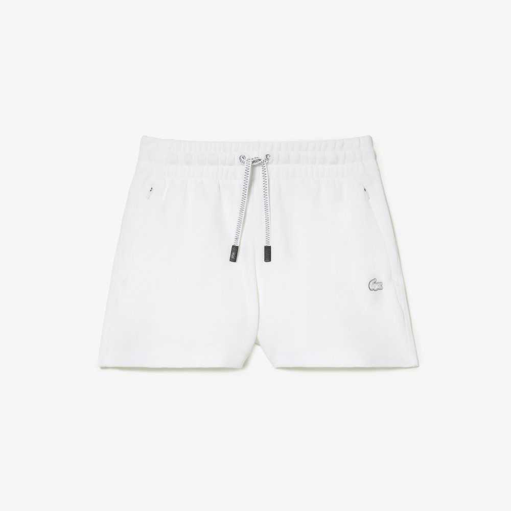 White Lacoste Plain Shorts | SUTLPJ-035