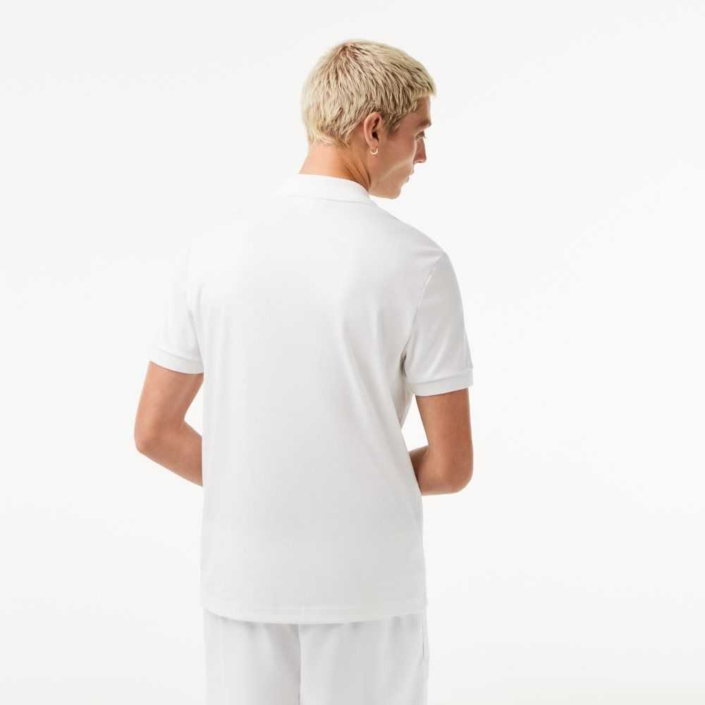 White Lacoste Regular Fit Ultra Soft Cotton Jersey Polo | VXZLRH-407