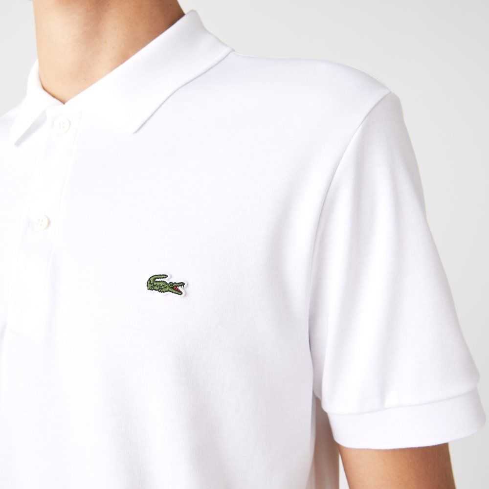 White Lacoste Regular Fit Ultra Soft Cotton Jersey Polo | VXZLRH-407