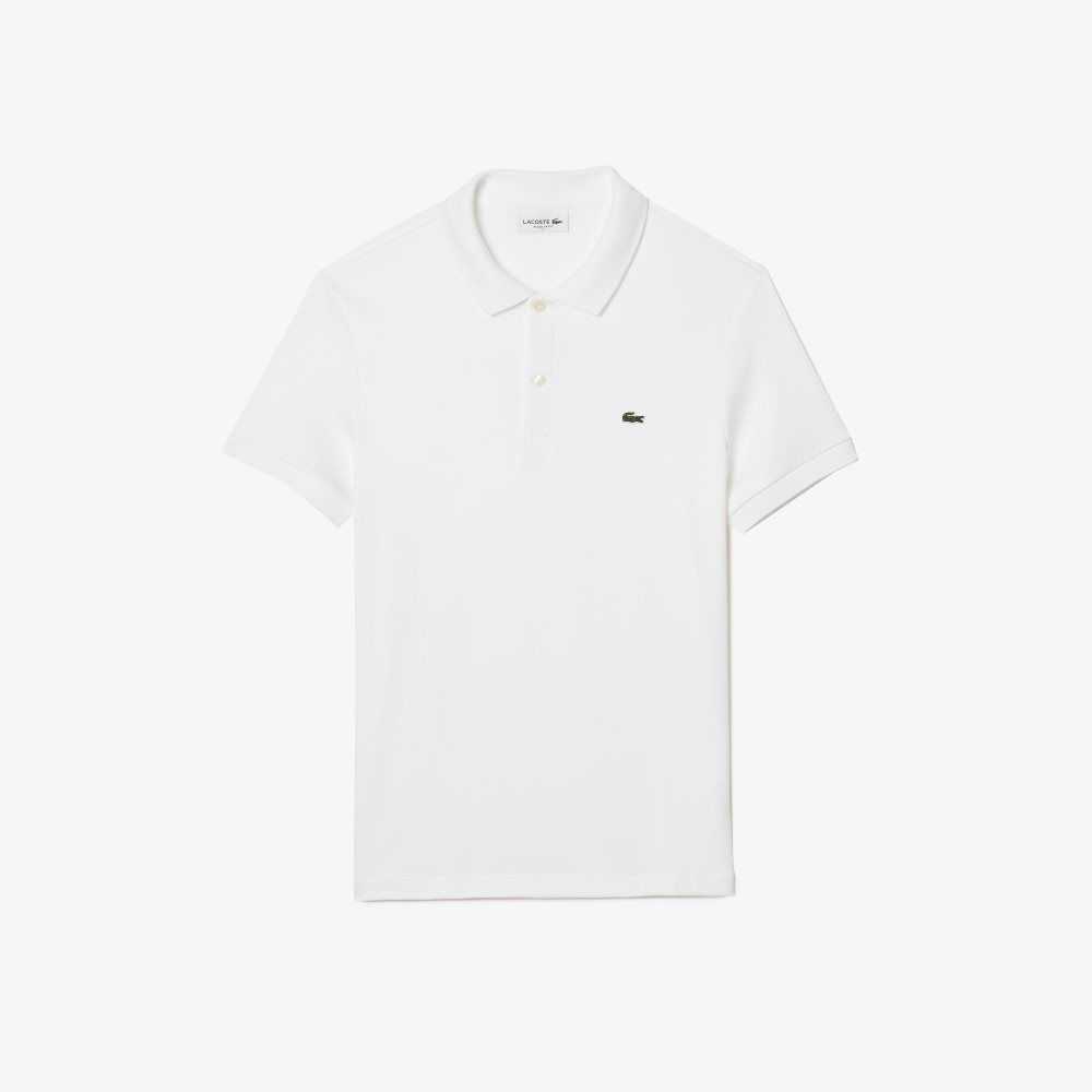 White Lacoste Regular Fit Ultra Soft Cotton Jersey Polo | VXZLRH-407