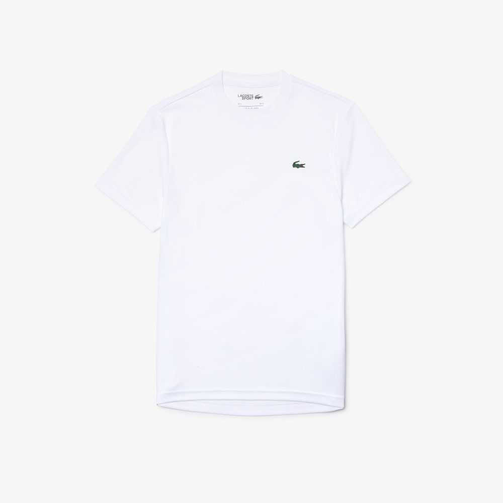 White Lacoste SPORT Breathable Pique T-Shirt | PLOASM-362